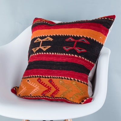 Striped Multiple Color Kilim Pillow Cover 20x20 9218