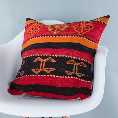 Striped Multiple Color Kilim Pillow Cover 20x20 9219