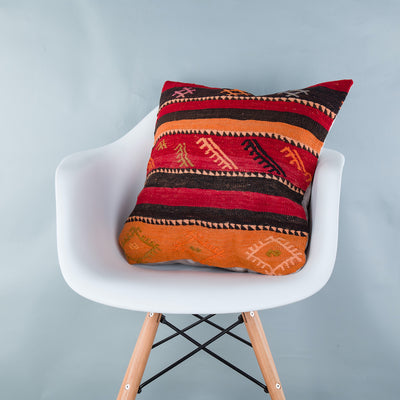 Striped Multiple Color Kilim Pillow Cover 20x20 9221