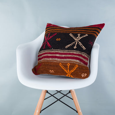 Striped Multiple Color Kilim Pillow Cover 20x20 9236