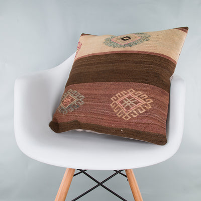Striped Multiple Color Kilim Pillow Cover 20x20 9322