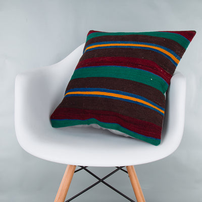 Striped Multiple Color Kilim Pillow Cover 20x20 9071