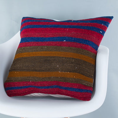 Striped Multiple Color Kilim Pillow Cover 20x20 9148