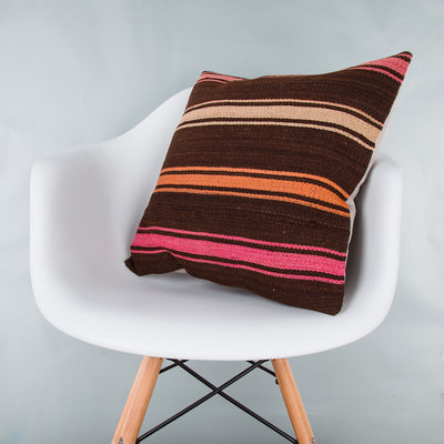 Striped Multiple Color Kilim Pillow Cover 20x20 8740