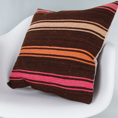 Striped Multiple Color Kilim Pillow Cover 20x20 8740