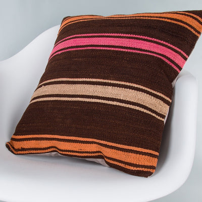 Striped Multiple Color Kilim Pillow Cover 20x20 8752
