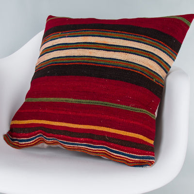 Striped Multiple Color Kilim Pillow Cover 20x20 8764