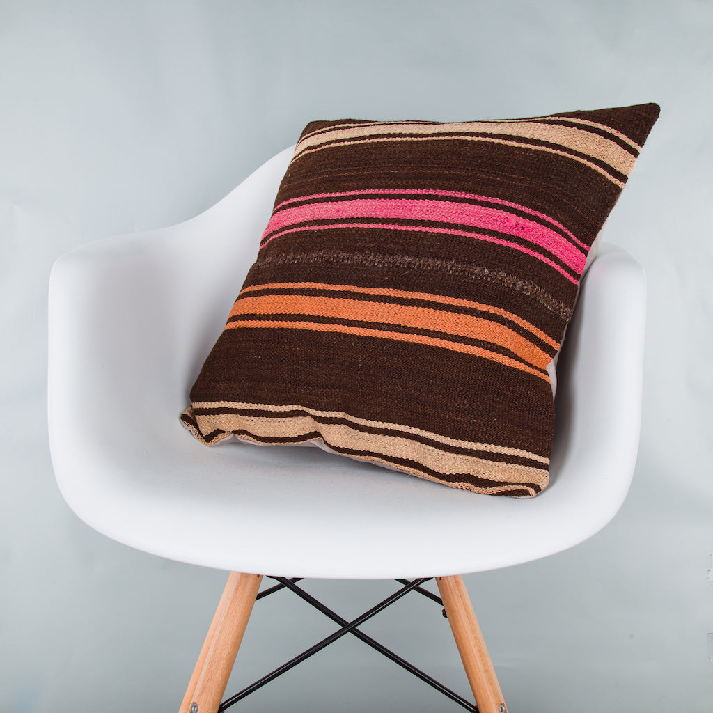 Striped Multiple Color Kilim Pillow Cover 20x20 8765