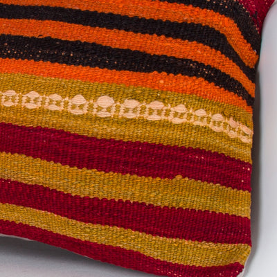 Striped Multiple Color Kilim Pillow Cover 20x20 8775