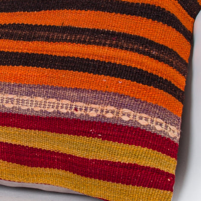Striped Multiple Color Kilim Pillow Cover 20x20 8787