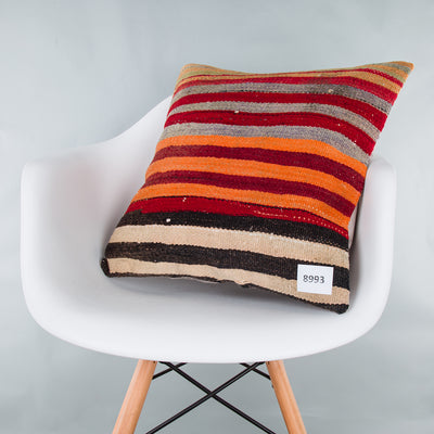 Striped Multiple Color Kilim Pillow Cover 20x20 8993