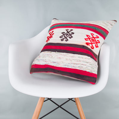 Striped Multiple Color Kilim Pillow Cover 20x20 9045