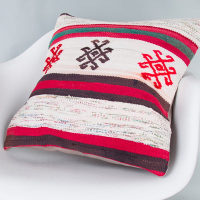 Striped Multiple Color Kilim Pillow Cover 20x20 9045