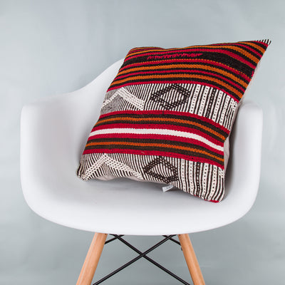 Striped Multiple Color Kilim Pillow Cover 20x20 9053