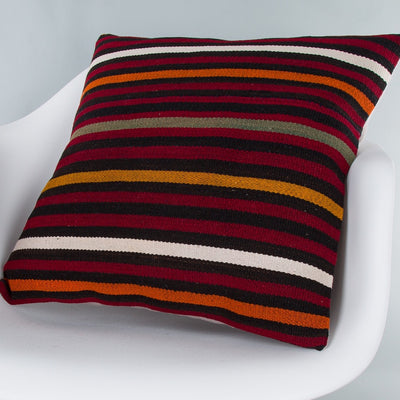 Striped Multiple Color Kilim Pillow Cover 20x20 9255