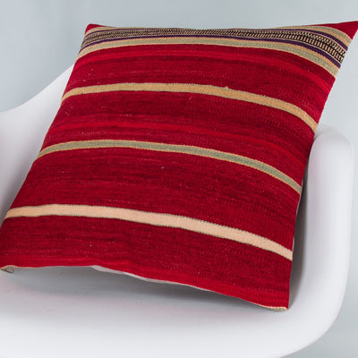 Striped Multiple Color Kilim Pillow Cover 20x20 9257