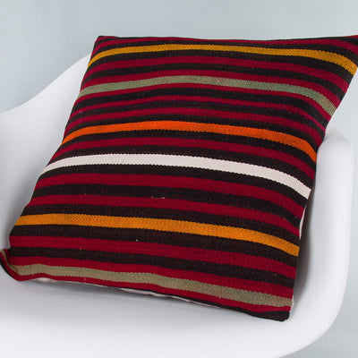 Striped Multiple Color Kilim Pillow Cover 20x20 9268