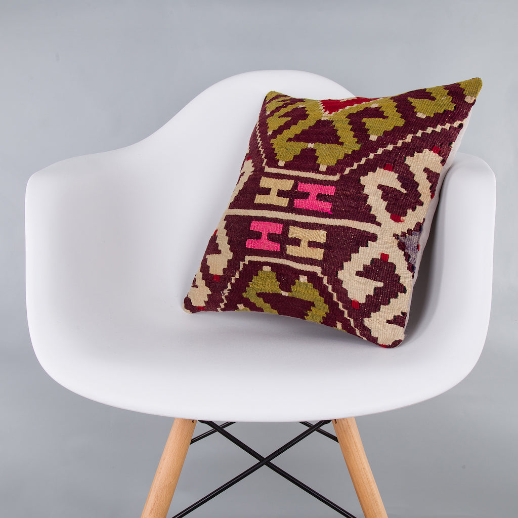 Tribal Multiple Color Kilim Pillow Cover 16x16 7296