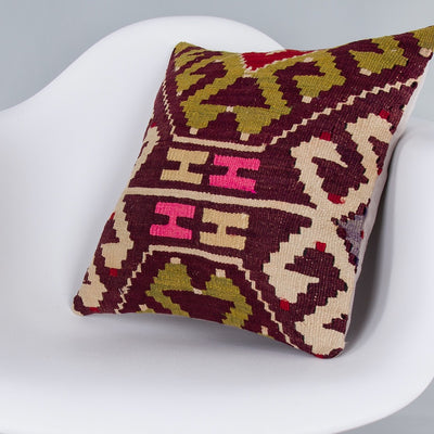 Tribal Multiple Color Kilim Pillow Cover 16x16 7296
