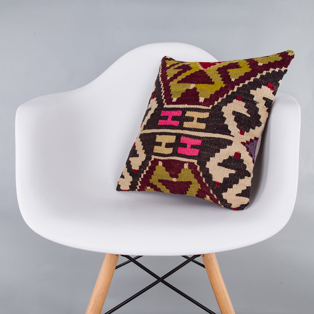 Tribal Multiple Color Kilim Pillow Cover 16x16 7297