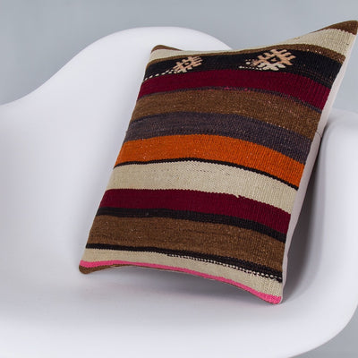 Tribal Multiple Color Kilim Pillow Cover 16x16 7518