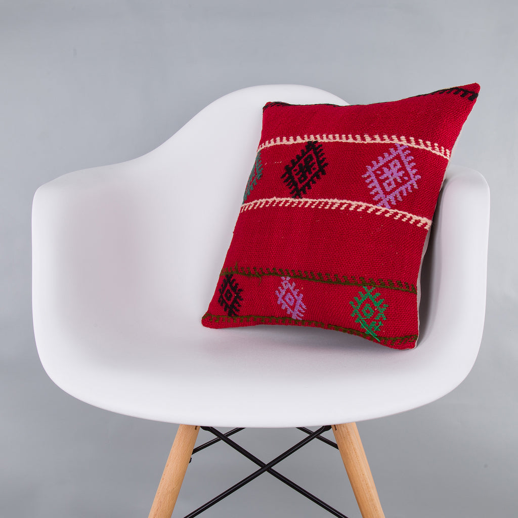 Tribal Multiple Color Kilim Pillow Cover 16x16 7593