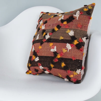 Tribal Multiple Color Kilim Pillow Cover 16x16 7661
