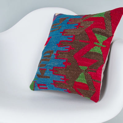 Tribal Multiple Color Kilim Pillow Cover 16x16 7755