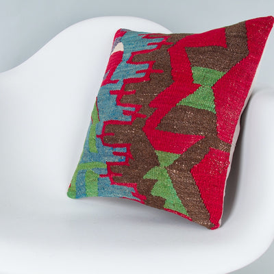Tribal Multiple Color Kilim Pillow Cover 16x16 7756