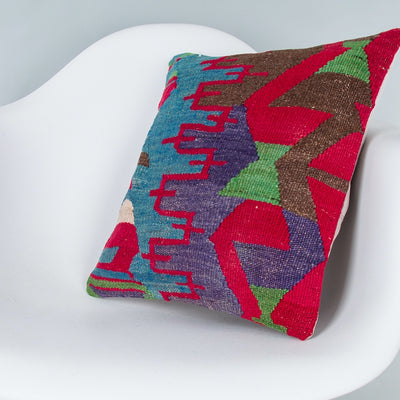 Tribal Multiple Color Kilim Pillow Cover 16x16 7757