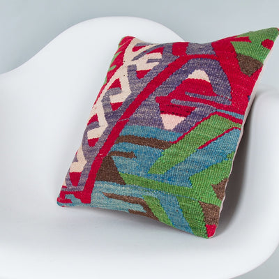 Tribal Multiple Color Kilim Pillow Cover 16x16 7758