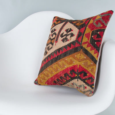 Tribal Multiple Color Kilim Pillow Cover 16x16 7795