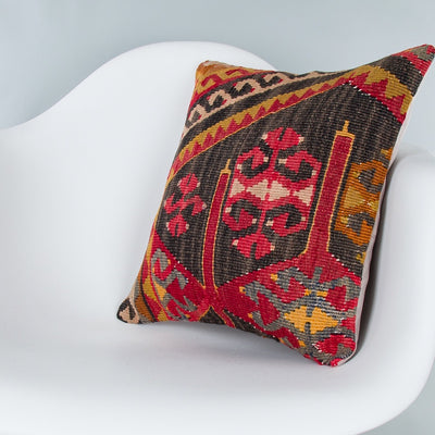 Tribal Multiple Color Kilim Pillow Cover 16x16 7798
