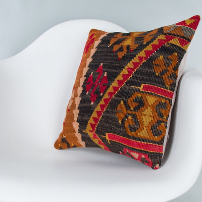 Tribal Multiple Color Kilim Pillow Cover 16x16 7804