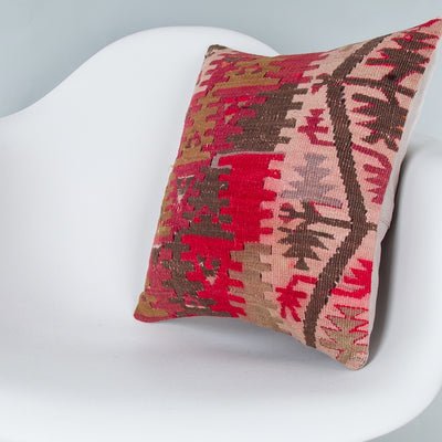 Tribal Multiple Color Kilim Pillow Cover 16x16 8202