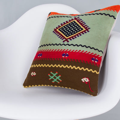 Tribal Multiple Color Kilim Pillow Cover 16x16 8252