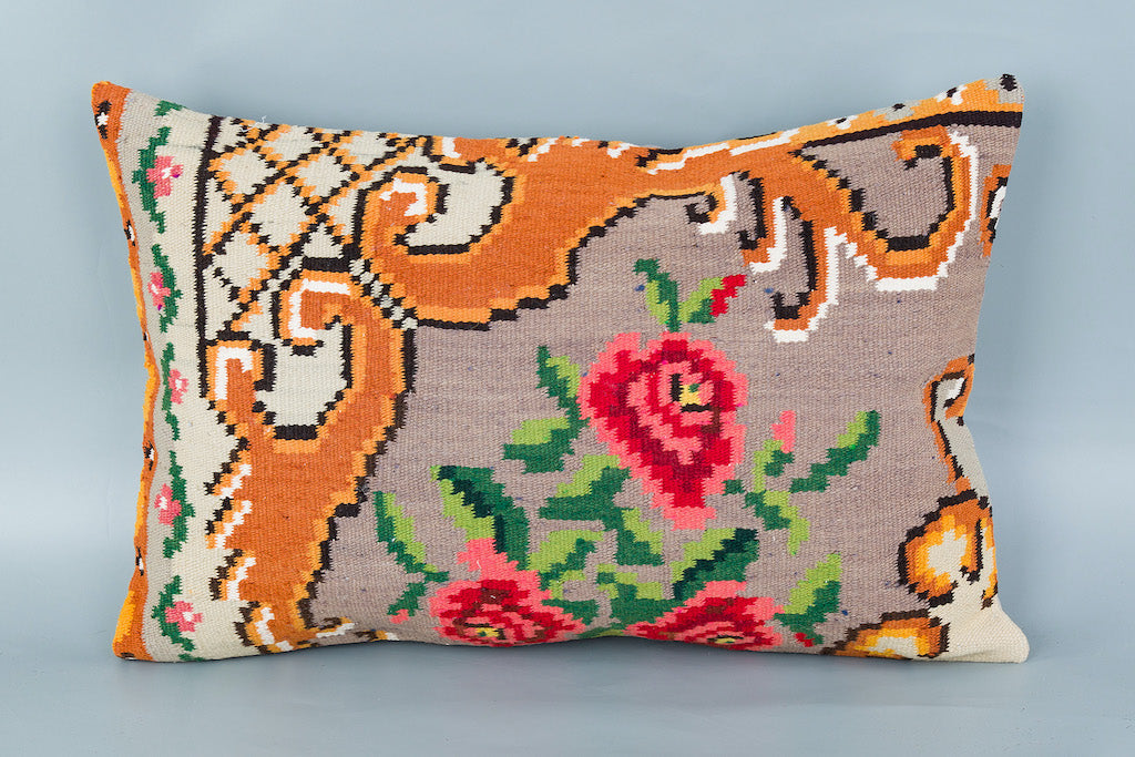 Tribal Multiple Color Kilim Pillow Cover 16x24 8548