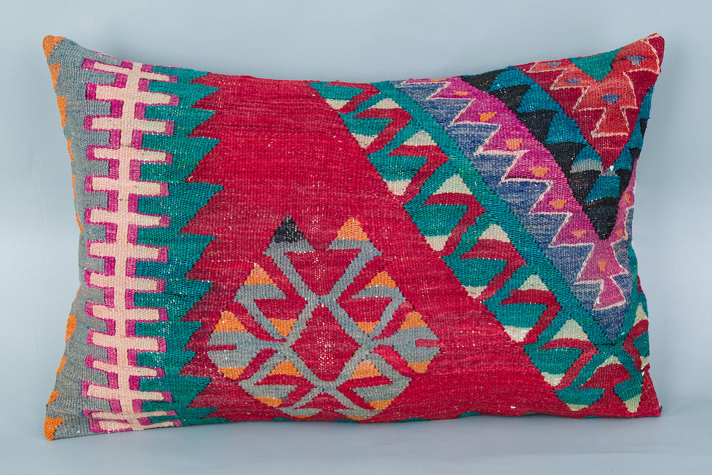 Tribal Multiple Color Kilim Pillow Cover 16x24 8631