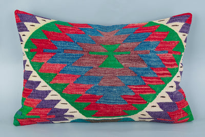 Tribal Multiple Color Kilim Pillow Cover 16x24 8645