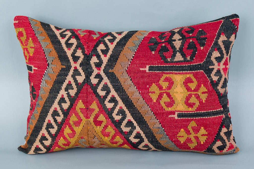 Tribal Multiple Color Kilim Pillow Cover 16x24 8649