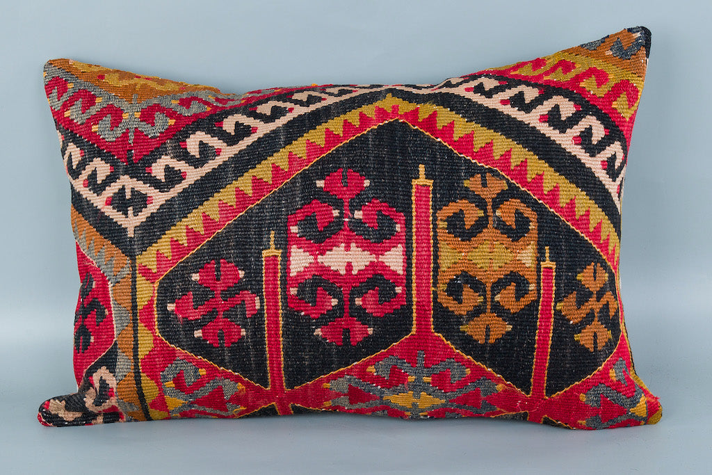 Tribal Multiple Color Kilim Pillow Cover 16x24 8651