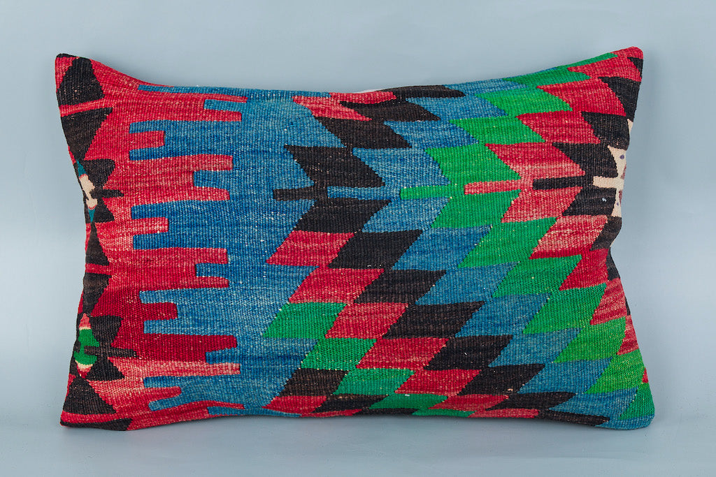 Tribal Multiple Color Kilim Pillow Cover 16x24 8652