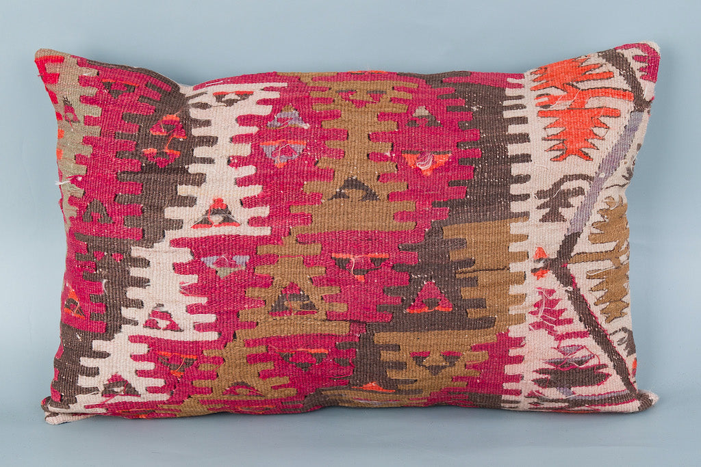 Tribal Multiple Color Kilim Pillow Cover 16x24 8656