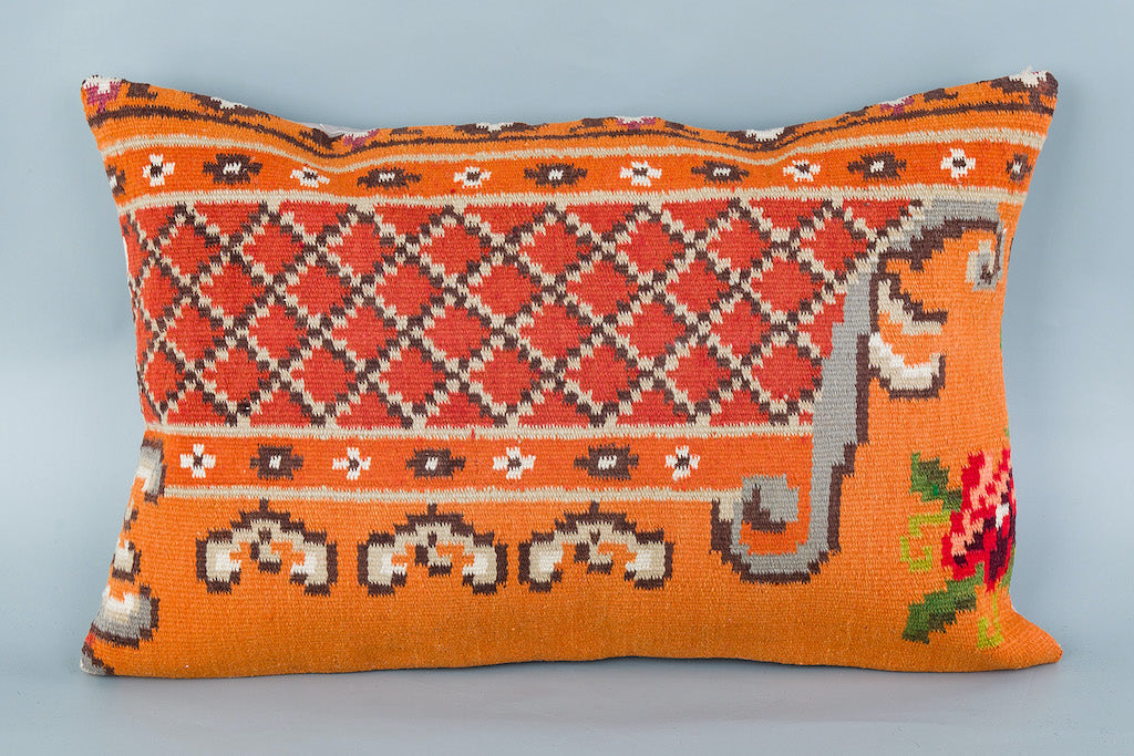 Tribal Multiple Color Kilim Pillow Cover 16x24 8668