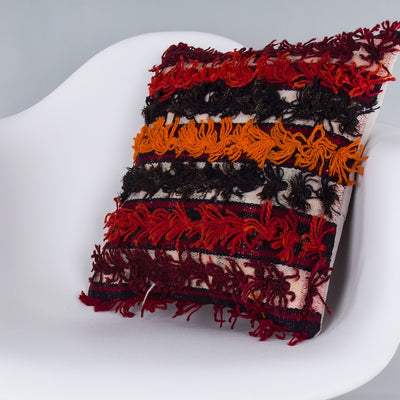 Tulu Multiple Color Kilim Pillow Cover 16x16 7596