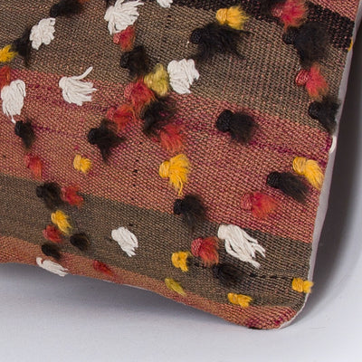 Tulu Multiple Color Kilim Pillow Cover 16x16 7651