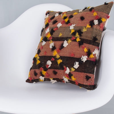 Tulu Multiple Color Kilim Pillow Cover 16x16 7652