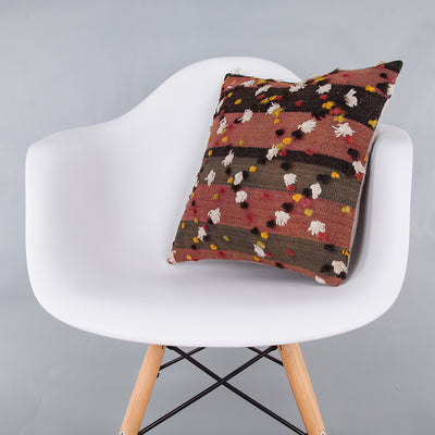 Tulu Multiple Color Kilim Pillow Cover 16x16 7653