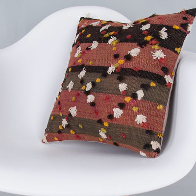 Tulu Multiple Color Kilim Pillow Cover 16x16 7653