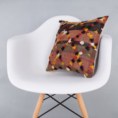 Tulu Multiple Color Kilim Pillow Cover 16x16 7654